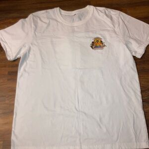 White Casablanca Graphic Tee with Artistic Design